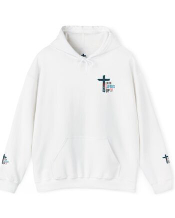 Christian Faith Hoodie — "Faith Jesus Up" Cross Sweatshirt