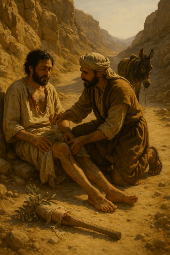 Good Samaritan Attending to the Man