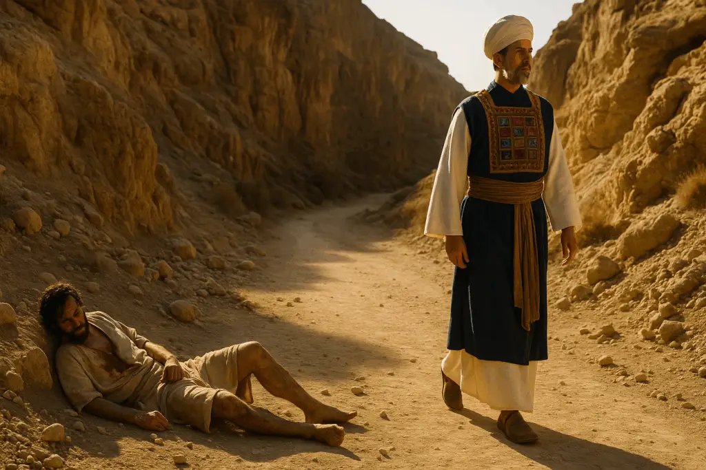 High priest and the injured man
