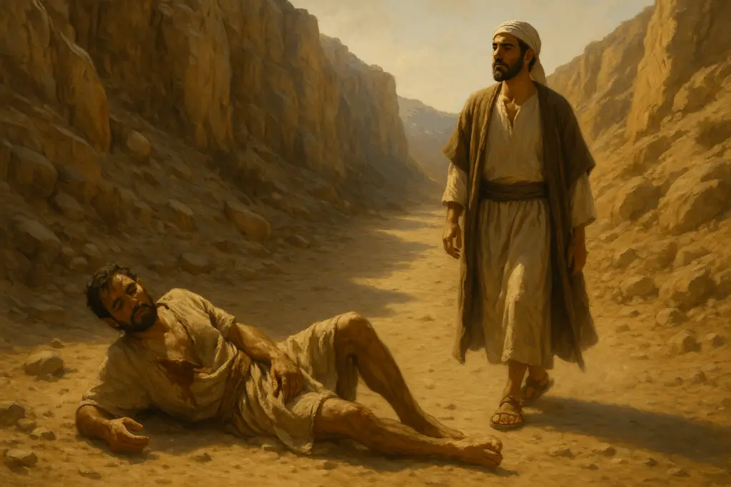 Levite Walking by the injured man